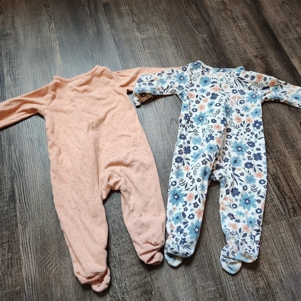 6M Girls Sleep and Play Pajamas 2 Pack